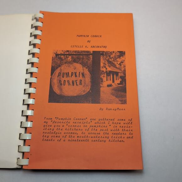 Pumpkin Corner Community Cookbook Recipes Estelle K Abernathy 1983 Printing - Picture 8 of 12